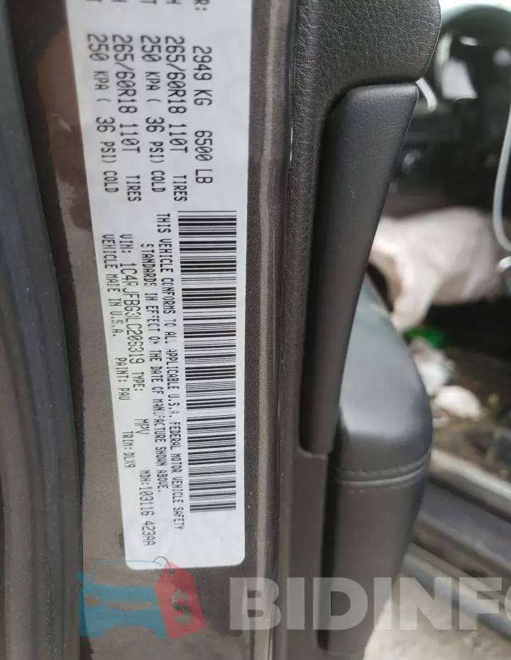 1C4RJFBG3LC206319 Photo# 13