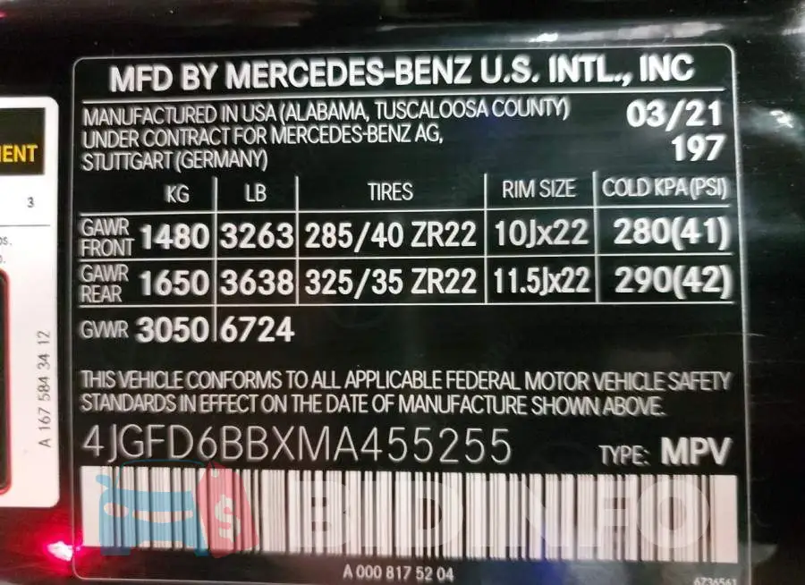 4JGFD6BBXMA455255 Photo# 12
