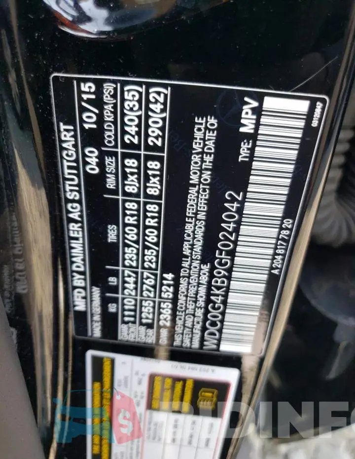 WDC0G4KB9GF024042 Photo# 13