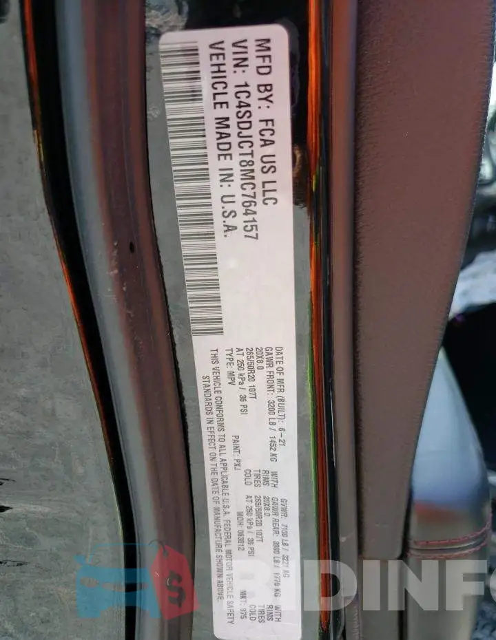 1C4SDJCT8MC764157 Photo# 13