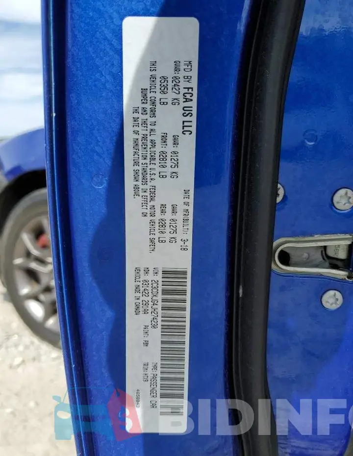2C3CDXJG4JH274230 Photo# 12