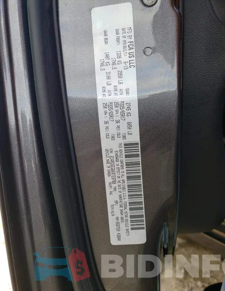 2C4RDGEG6KR723788 Photo# 13
