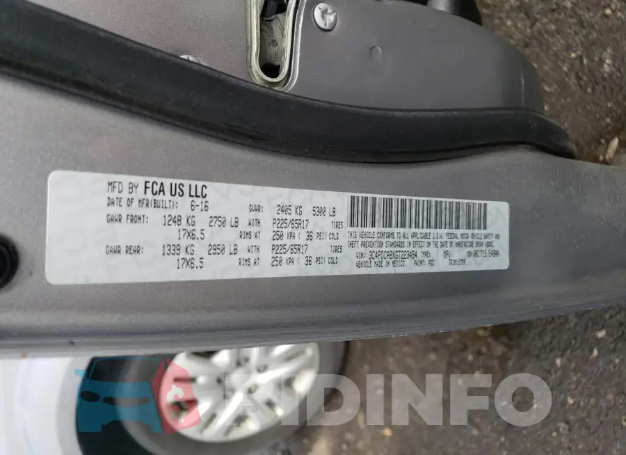 3C4PDCABXGT223454 Photo# 13