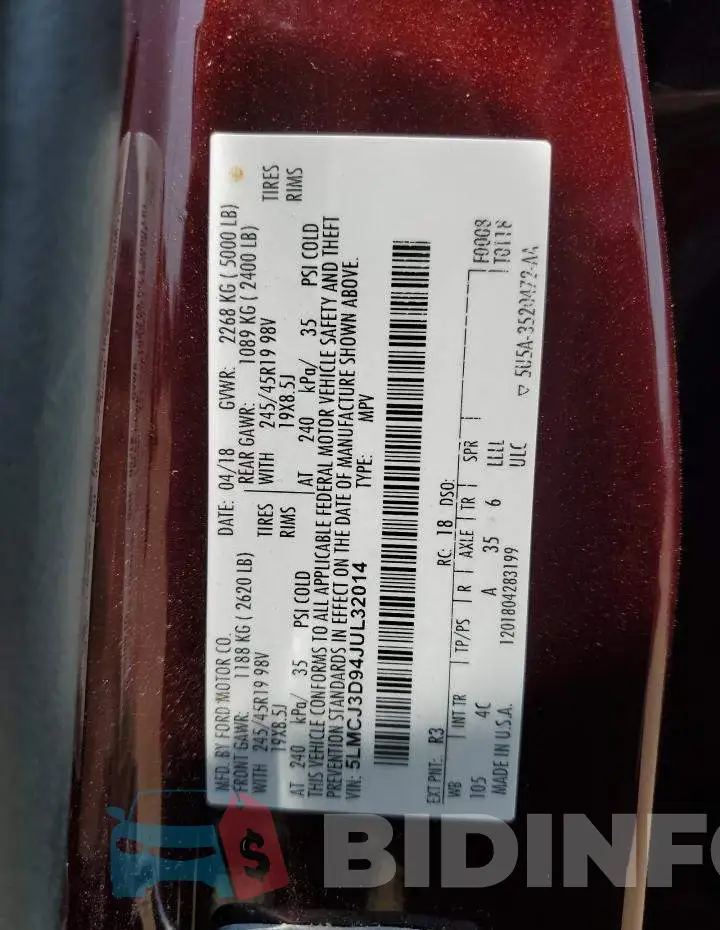 5LMCJ3D94JUL32014 Photo# 12