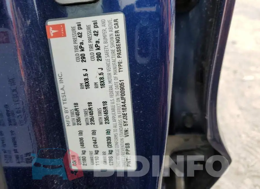 5YJ3E1EA4JF009051 Photo# 12