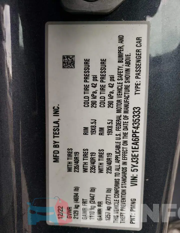 5YJ3E1EA6PF435333 Photo# 12