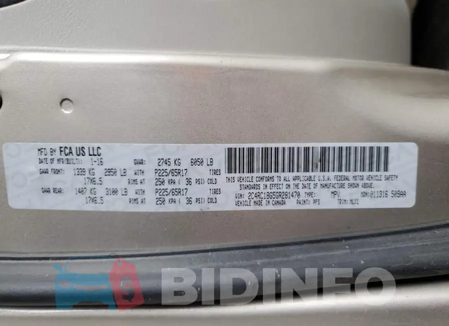 2C4RC1BG5GR281470 Photo# 13