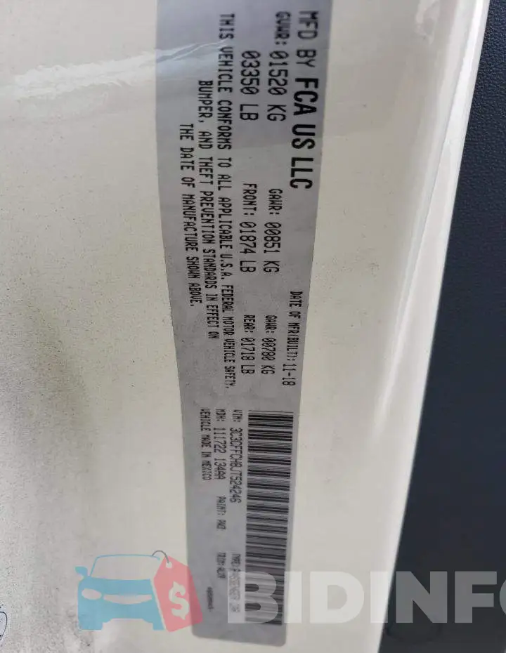 3C3CFFCH8JT524246 Photo# 12