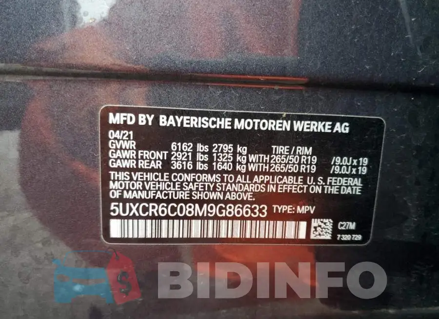 5UXCR6C08M9G86633 Photo# 14