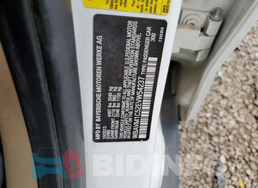WBAVM1C52EVW54237 Photo# 12