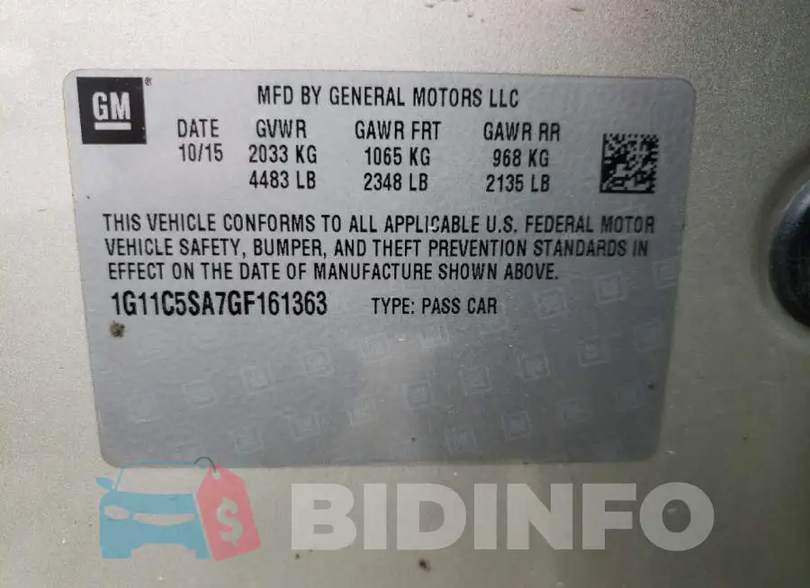1G11C5SA7GF161363 Photo# 12