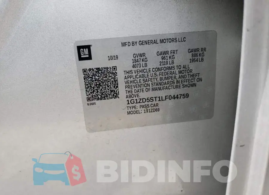 1G1ZD5ST1LF044759 Photo# 12