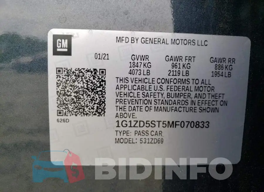 1G1ZD5ST5MF070833 Photo# 12