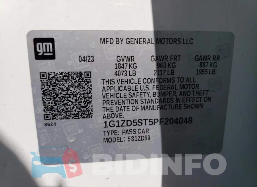 1G1ZD5ST5PF204048 Photo# 12