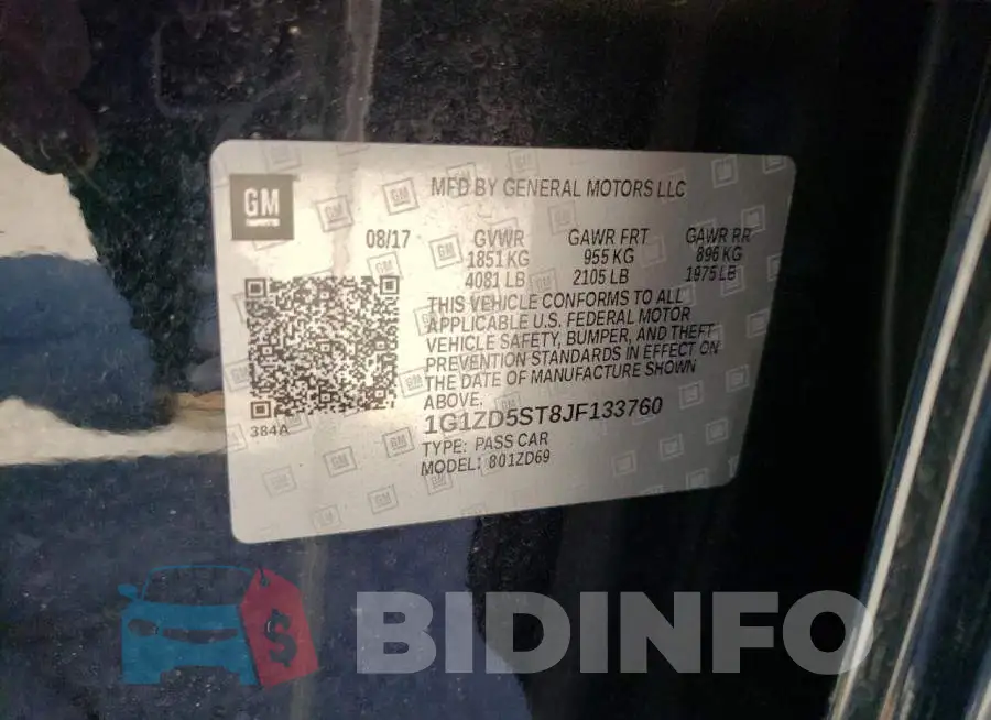 1G1ZD5ST8JF133760 Photo# 12