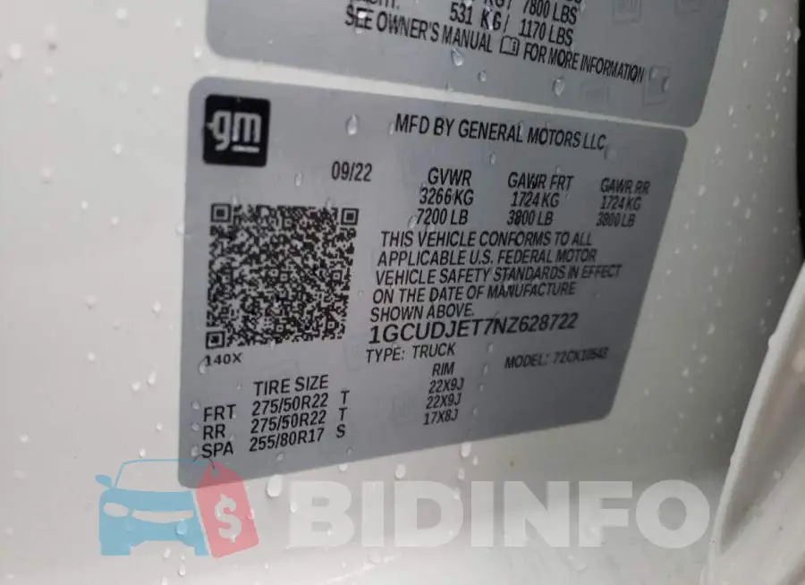 1GCUDJET7NZ628722 Photo# 12