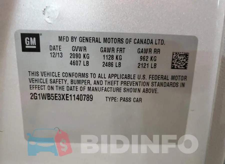 2G1WB5E3XE1140789 Photo# 12