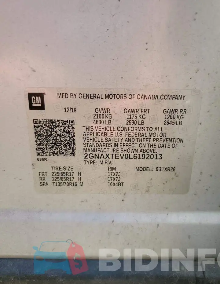 2GNAXTEV0L6192013 Photo# 13