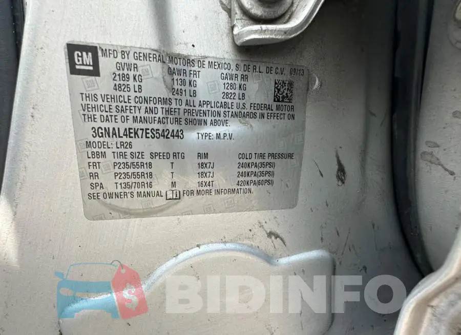 3GNAL4EK7ES542443 Photo# 10