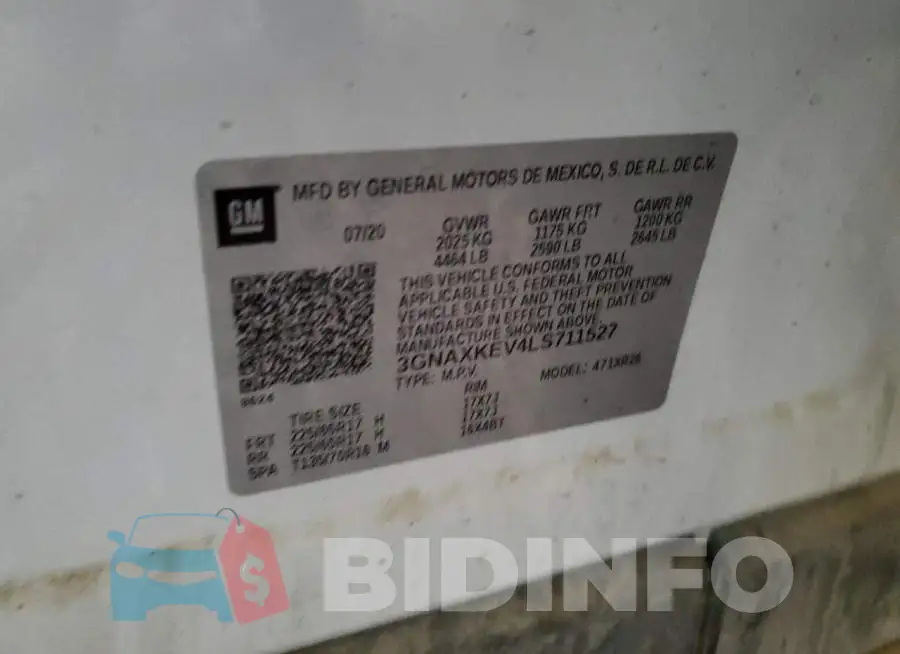 3GNAXKEV4LS711527 Photo# 12