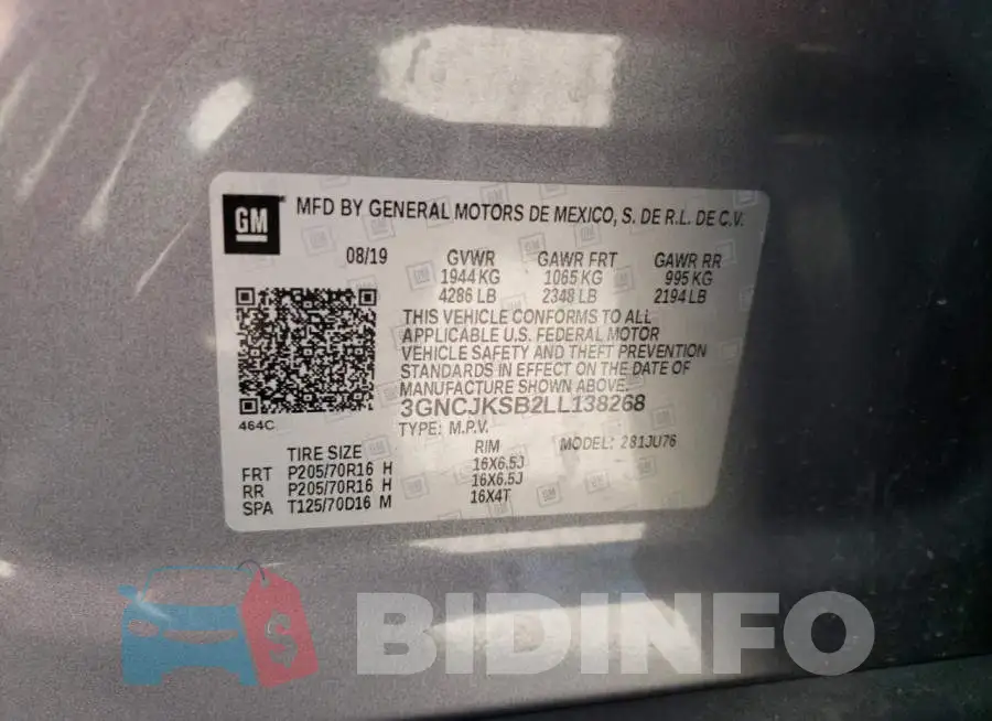 3GNCJKSB2LL138268 Photo# 13