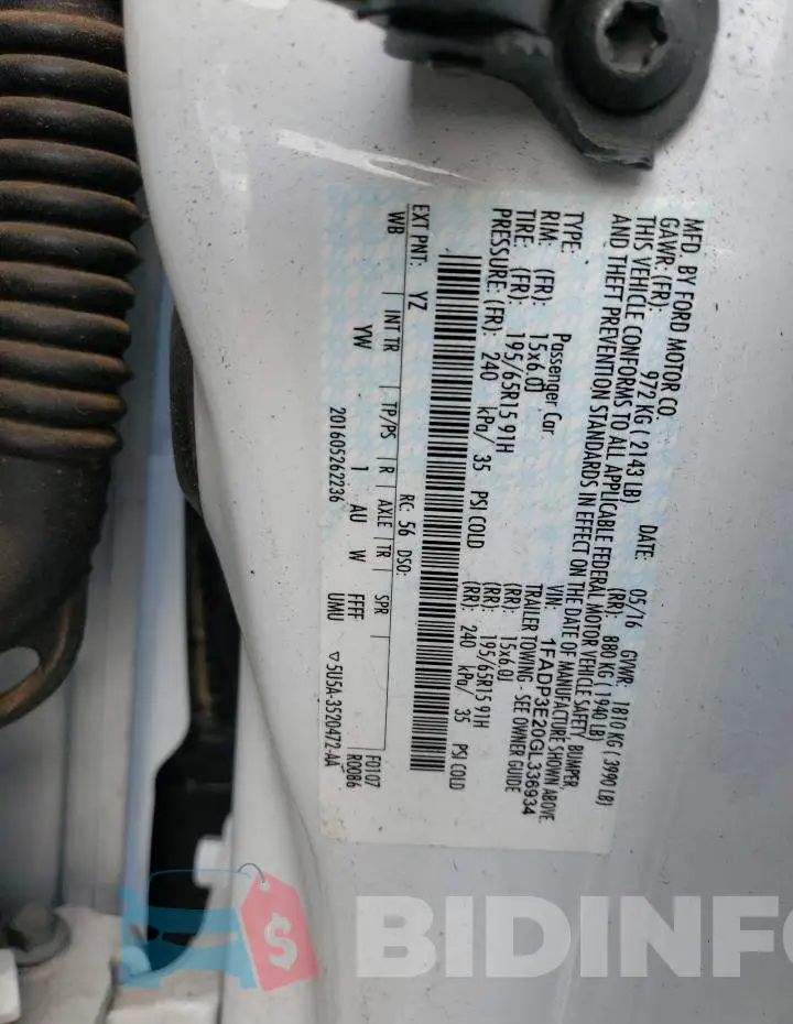1FADP3E20GL336934 Photo# 12