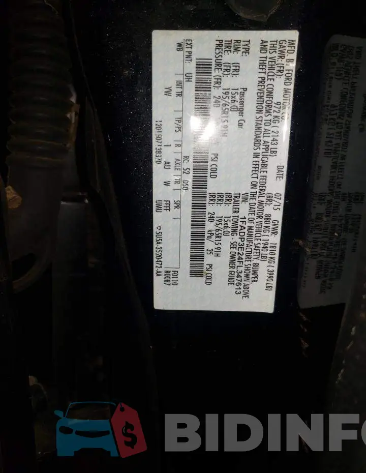 1FADP3E24FL347613 Photo# 12