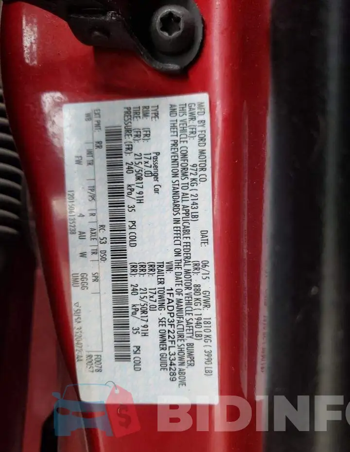 1FADP3F22FL334289 Photo# 12