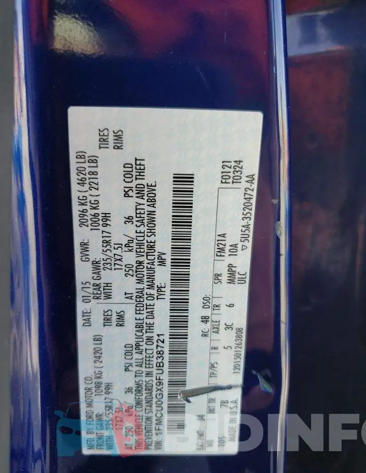 1FMCU0GX9FUB38721 Photo# 13