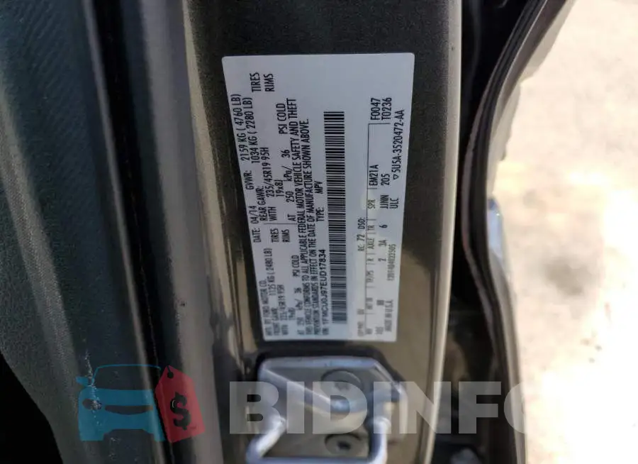 1FMCU0J97EUD17834 Photo# 13