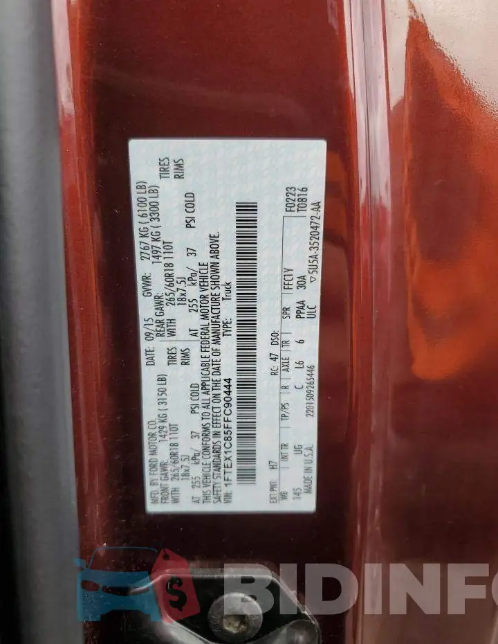 1FTEX1C85FFC90444 Photo# 12