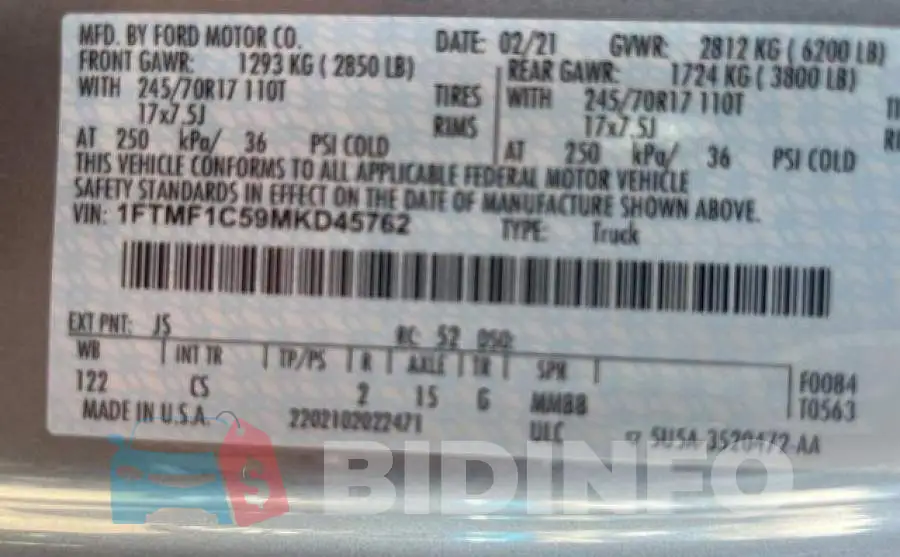 1FTMF1C59MKD45762 Photo# 10