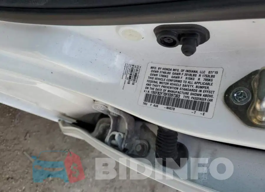 19XFB2F70FE097303 Photo# 13