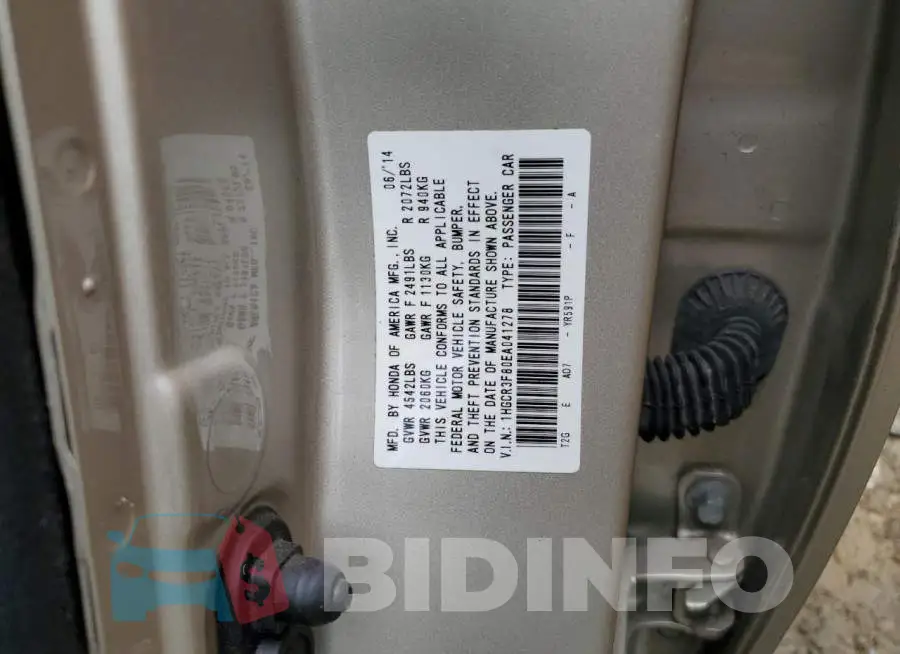 1HGCR3F80EA041278 Photo# 13