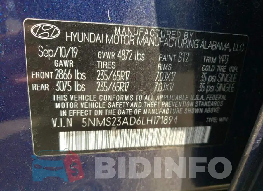 5NMS23AD6LH171894 Photo# 12