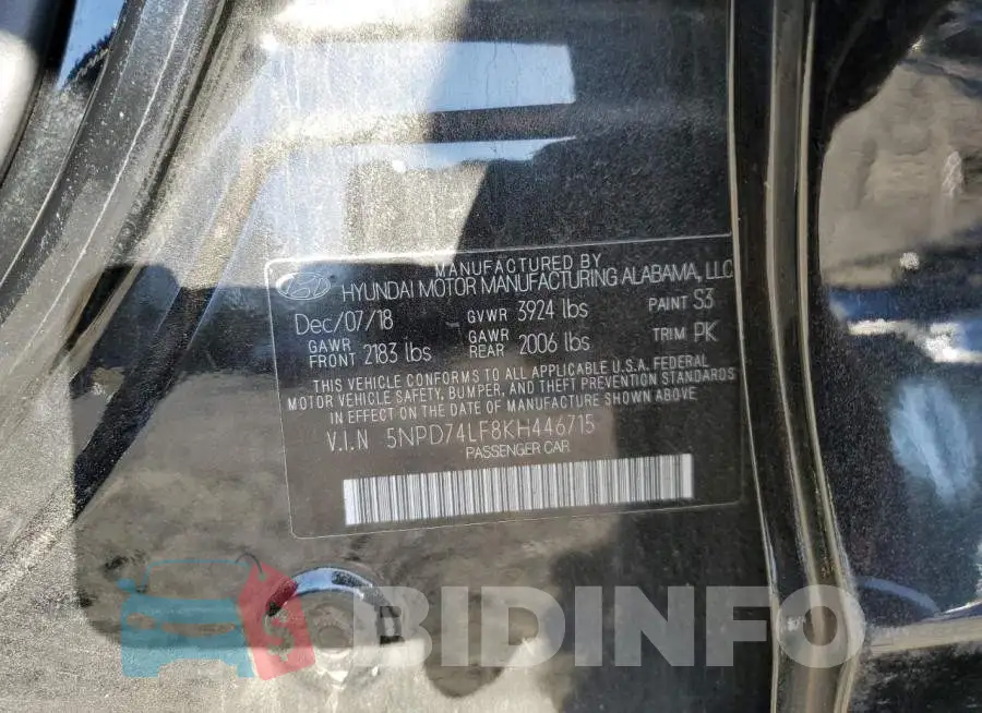 5NPD74LF8KH446715 Photo# 12