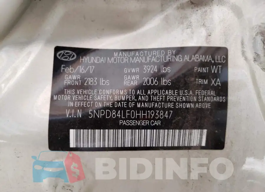 5NPD84LF0HH193847 Photo# 12