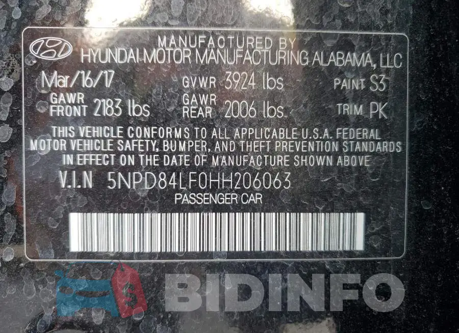 5NPD84LF0HH206063 Photo# 13