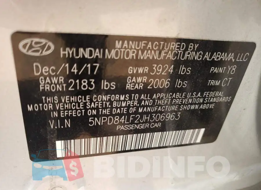 5NPD84LF2JH306963 Photo# 13