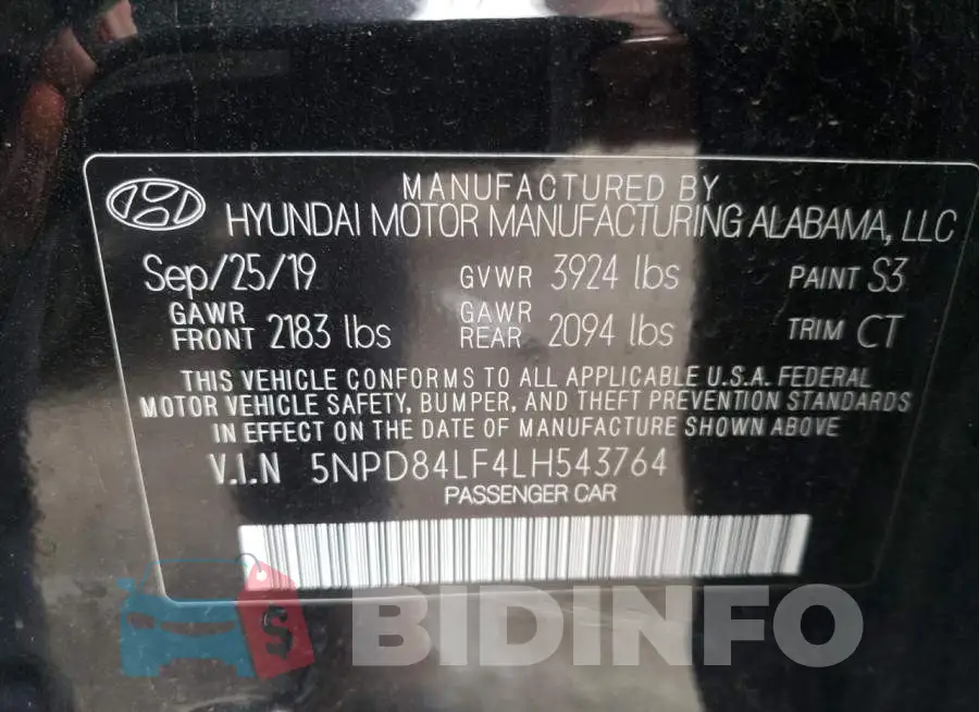 5NPD84LF4LH543764 Photo# 13