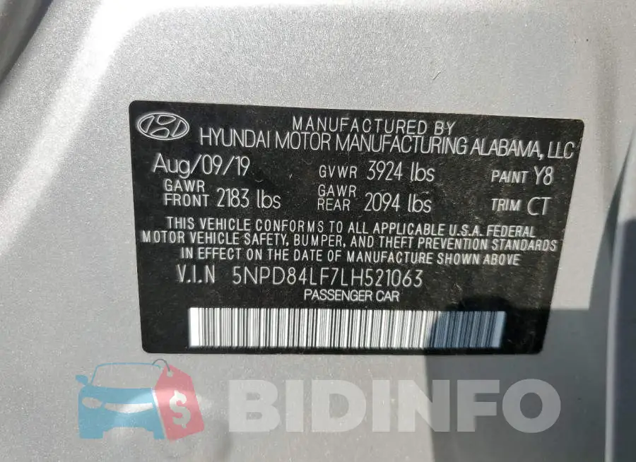 5NPD84LF7LH521063 Photo# 13