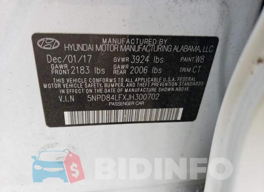 5NPD84LFXJH300702 Photo# 12