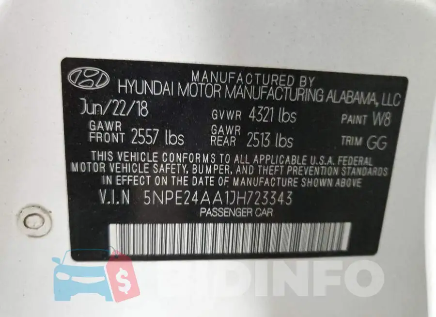 5NPE24AA1JH723343 Photo# 13