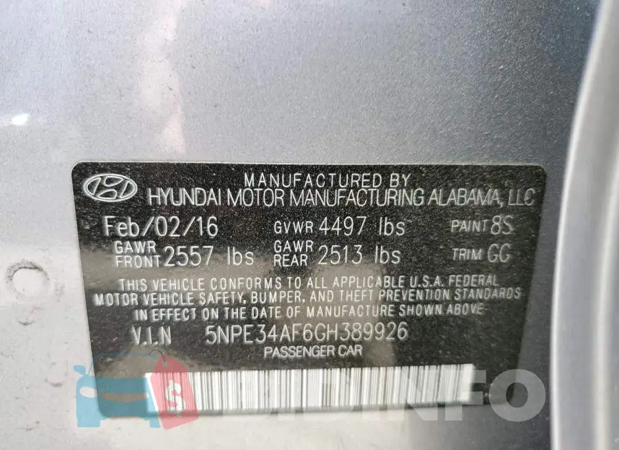 5NPE34AF6GH389926 Photo# 12