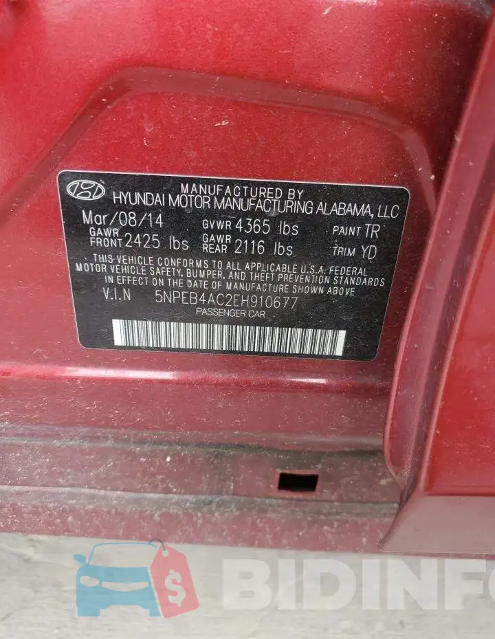 5NPEB4AC2EH910677 Photo# 12