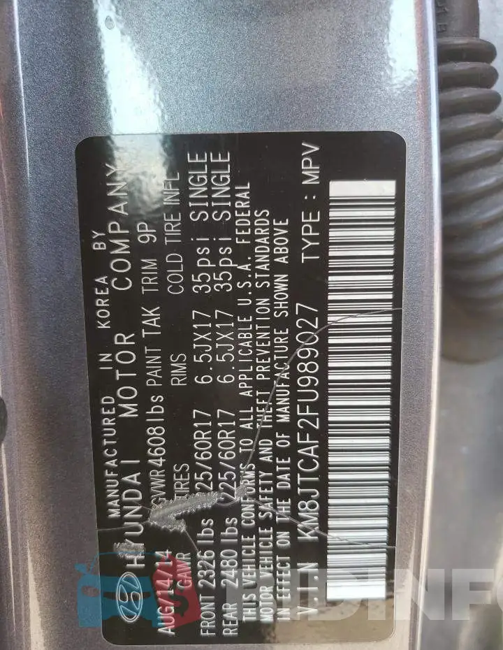 KM8JTCAF2FU989027 Photo# 13