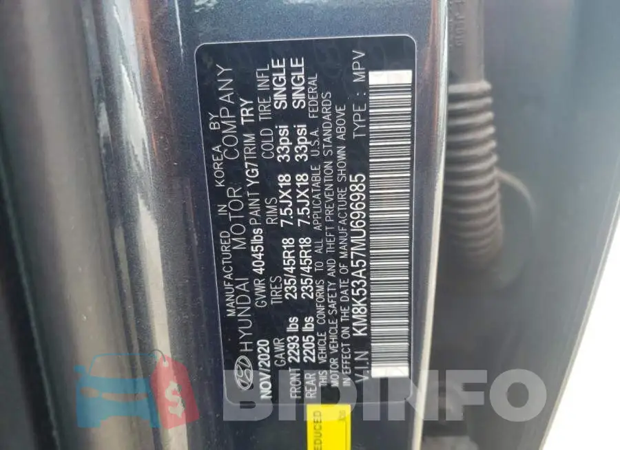 KM8K53A57MU696985 Photo# 13