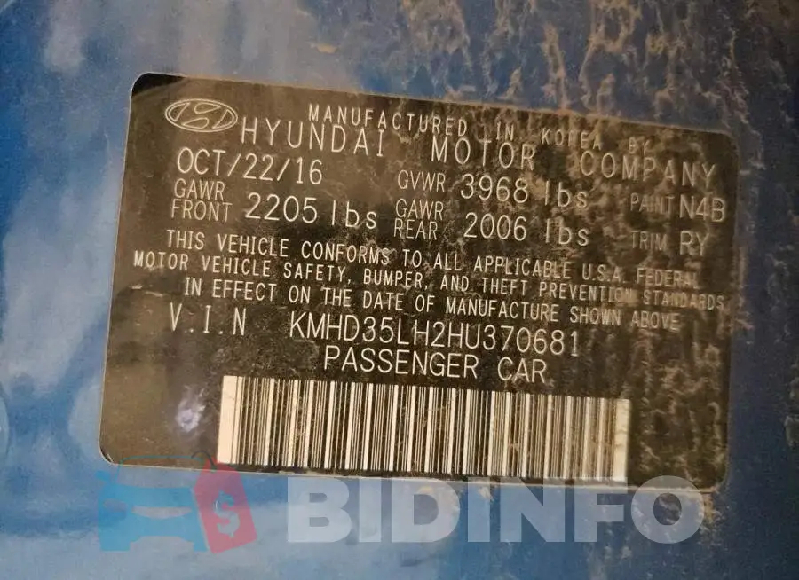 KMHD35LH2HU370681 Photo# 13