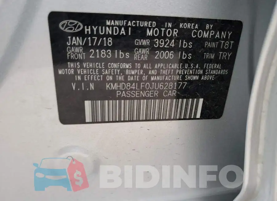 KMHD84LF0JU628177 Photo# 12