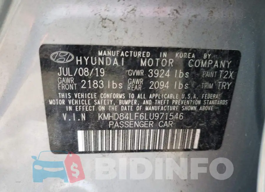 KMHD84LF6LU971546 Photo# 13